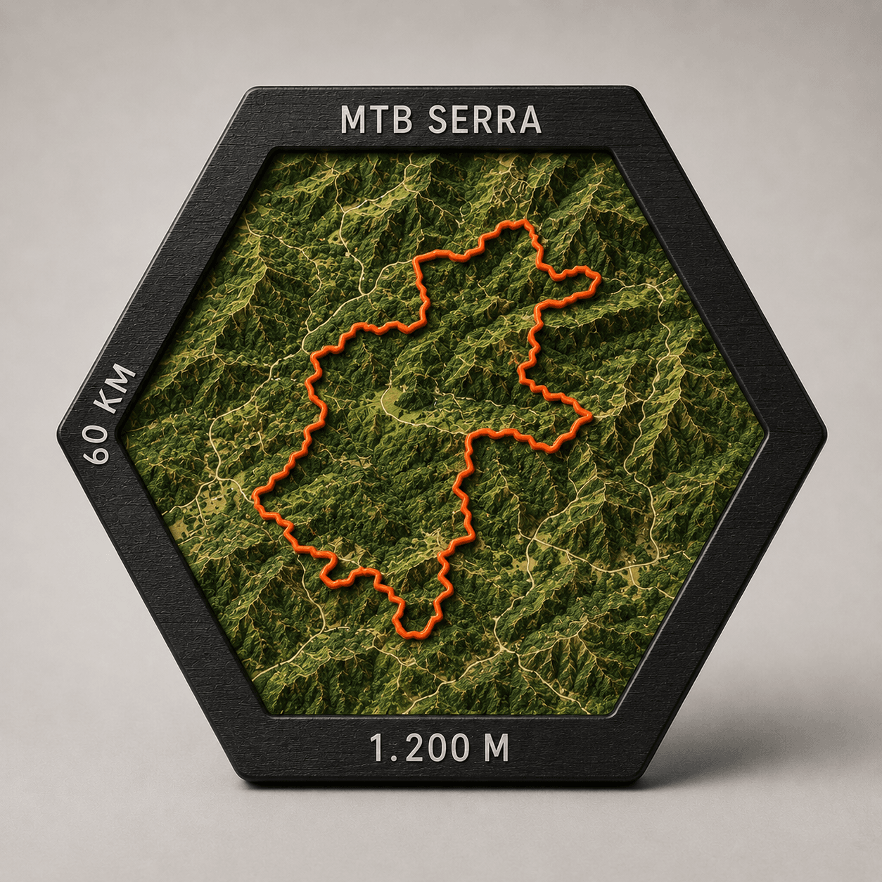 Peça em alto relevo — MTB Serra