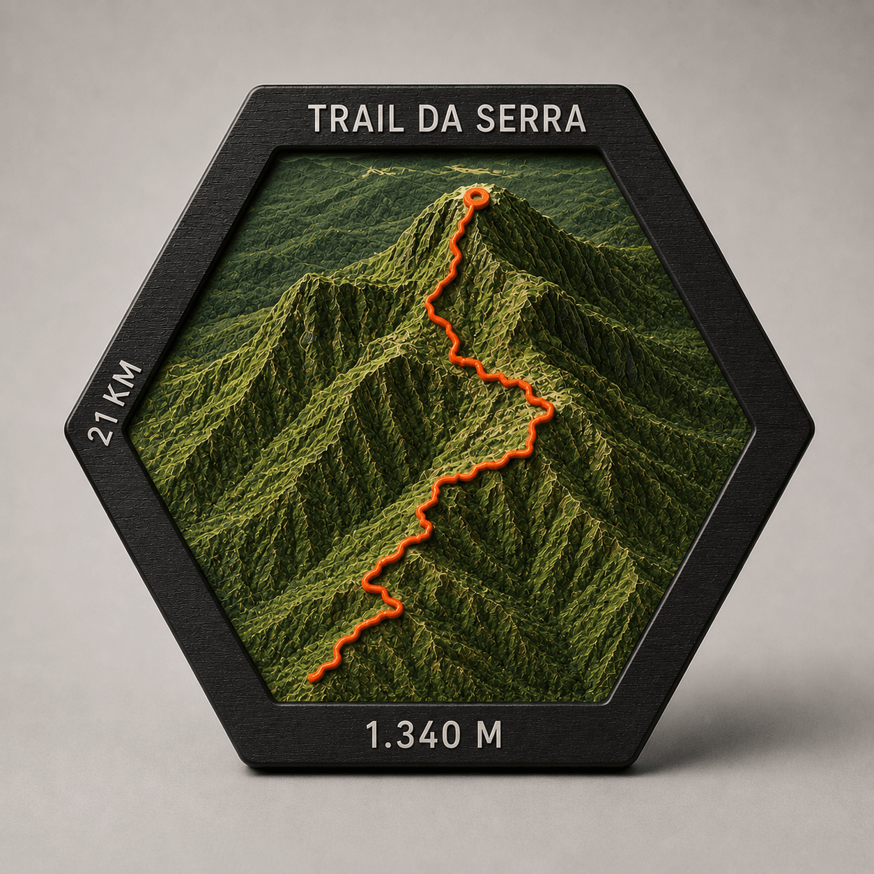 Detalhe do relevo do terreno de uma prova